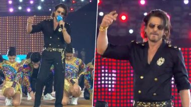Shah Rukh Khan’s Rocks WPL 2024 With Spectacular Performance, Grooves to ‘Jhoome Jo Pathaan’ and ‘Not Ramaiya Vastavaiya’ Songs (Watch Video)